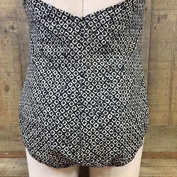 Lands End Black Monogram Print One Piece Swimsuit Womens 16 Underwire Halter - Picture 7 of 14